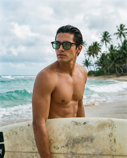 JESSIE Green Polarized Wayfarer Sunglasses | OHOs Surf Co. OHO's