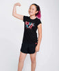 Equal Play Girls' Black T Shirt Goal Five