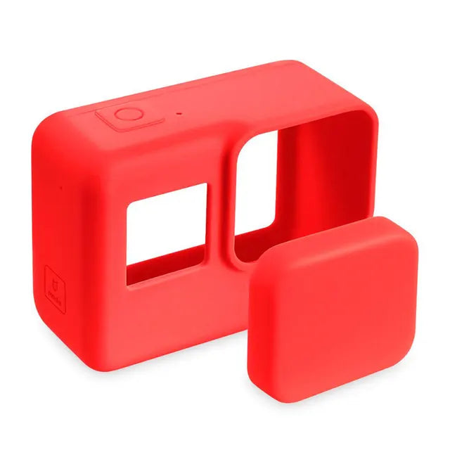 Go Pro Accessories Action Camera Case Protective Silicone Case Skin +Lens Cap cover for GoPro Hero 6 5 Black Hero 6 Camera