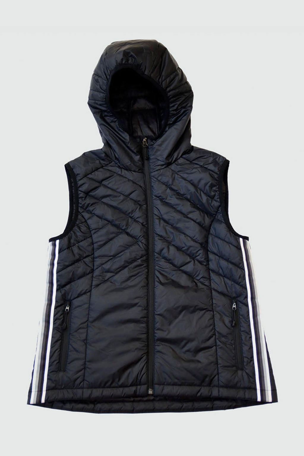 Powerstripe Eco-Friendly Down Hooded Vest Goal Five
