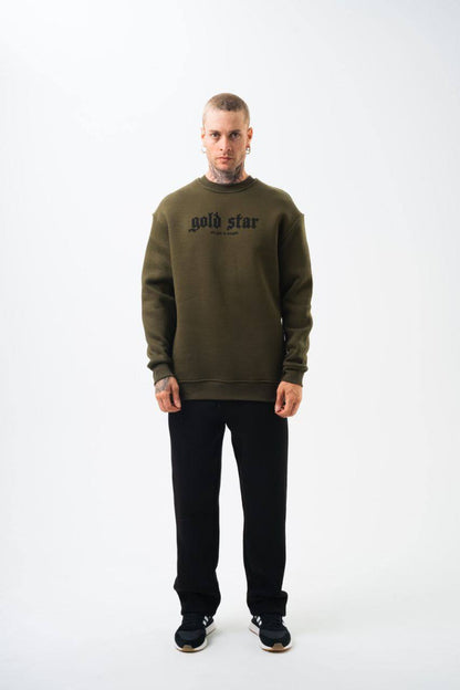 Gold Star' Urban Streetwear Sweatshirt: Weapon & Money Graphic Withinblack
