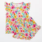 Golden Blooms - Bamboo Flutter Sleeve & Shorts Lounge Set Charlies Project Kids
