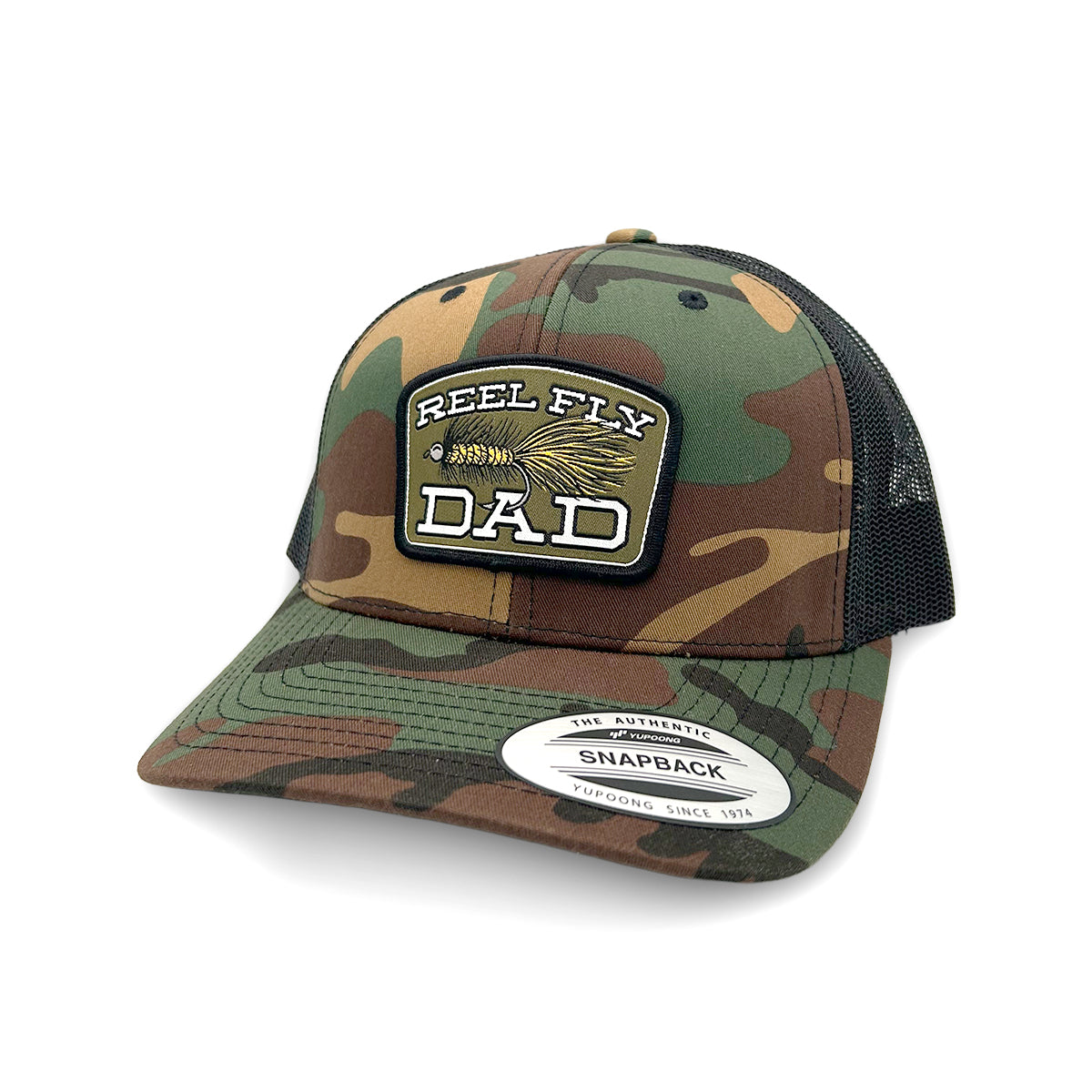 Reel Fly Dad (Woven Patch) Shield Republic