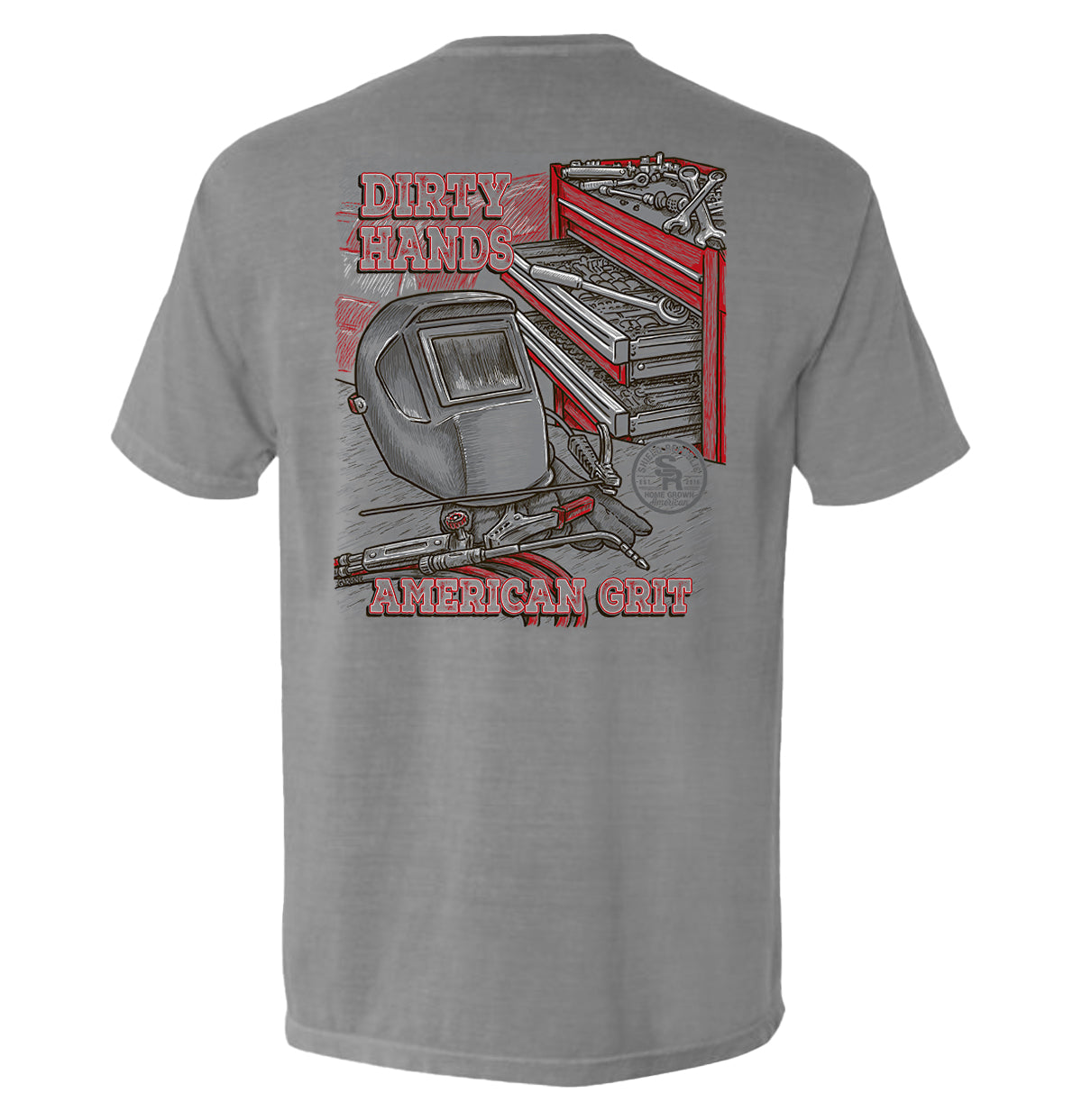 Dirty Hands American Grit Pocket Tee Shield Republic