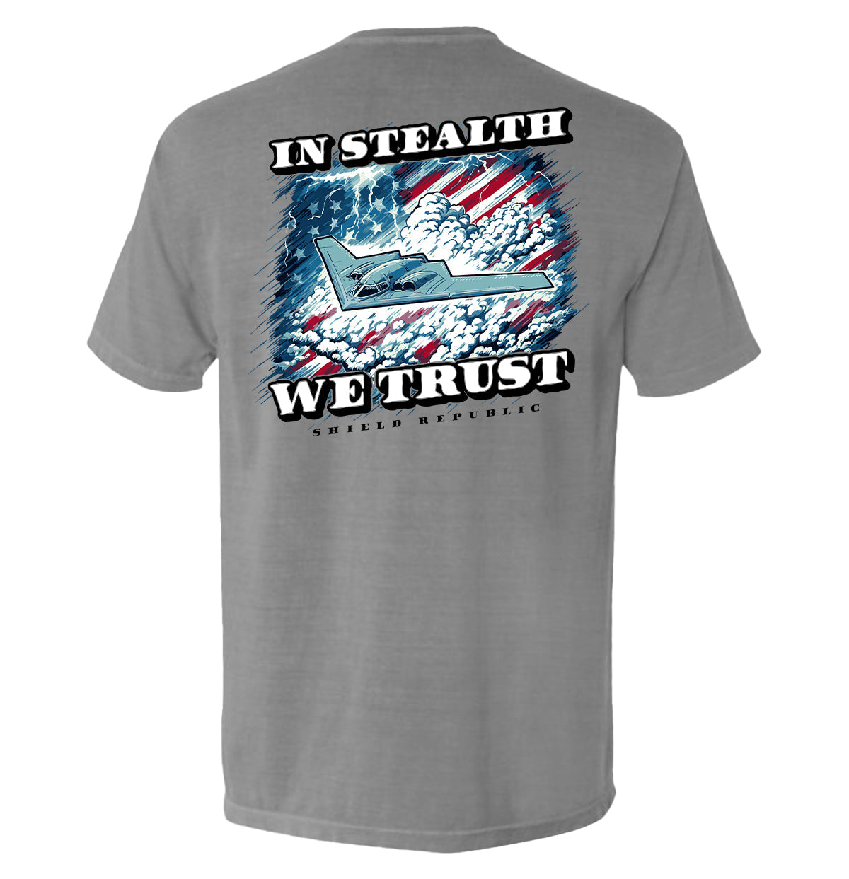 In Stealth We Trust (Black) Shield Republic