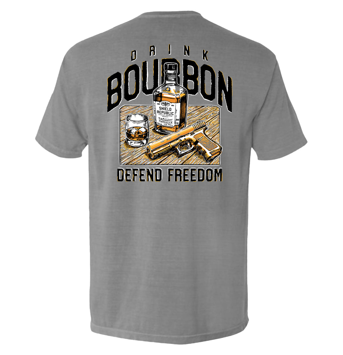 Drink Bourbon Defend Freedom Shield Republic