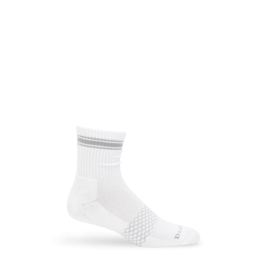 White/Grey Quarter Crew Women's Socks DeadSoxy