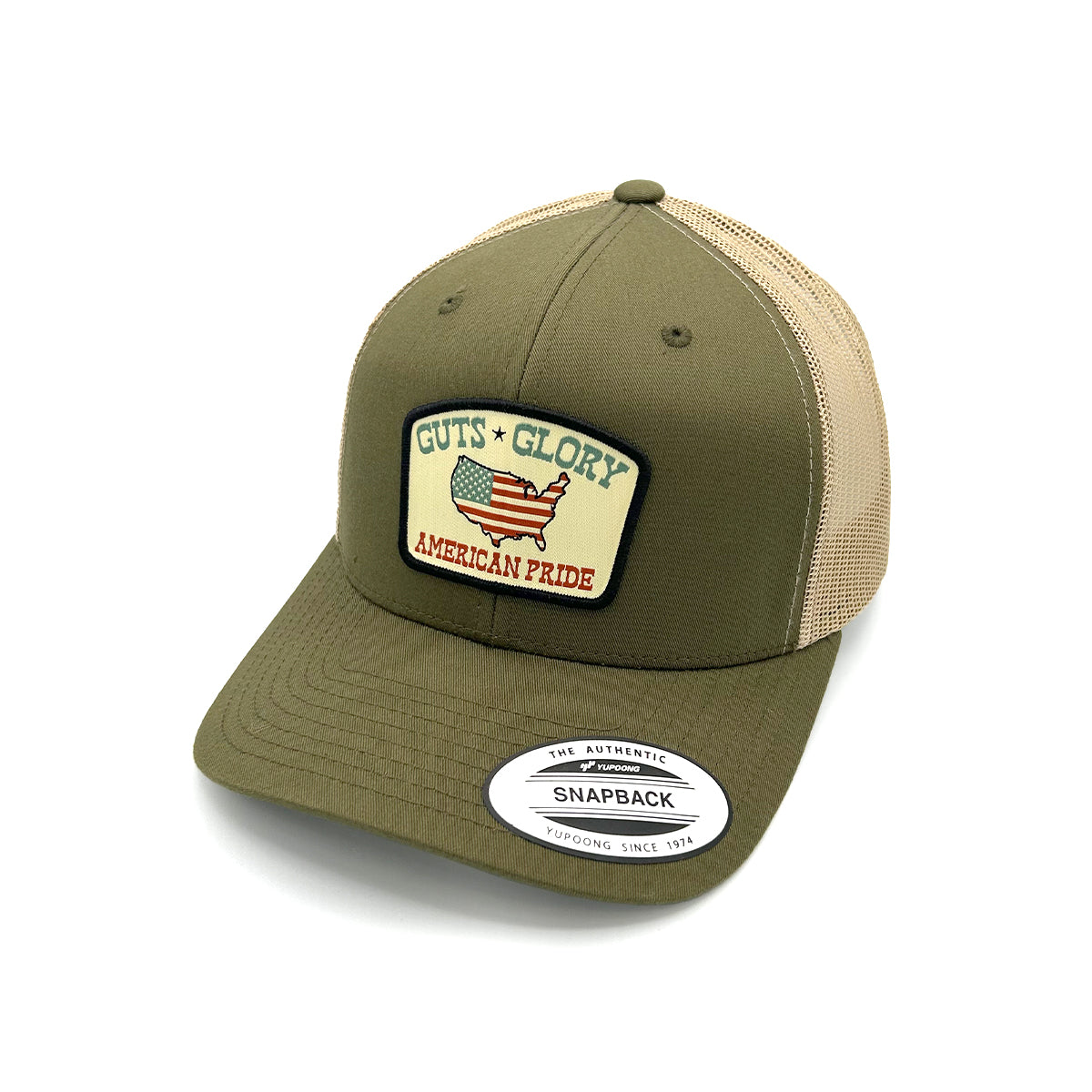 Guts Glory American Pride Woven Patch Hat Shield Republic