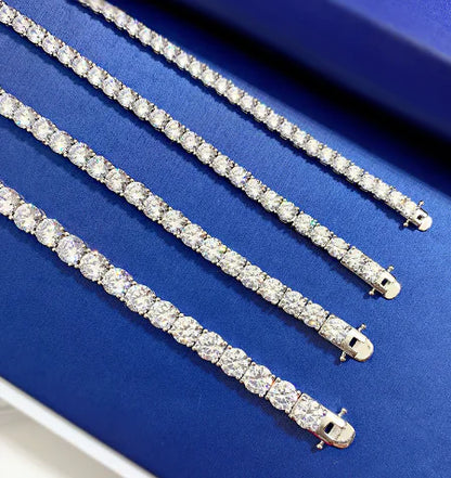 High Carbon Diamond Bracelet in 925 Silver