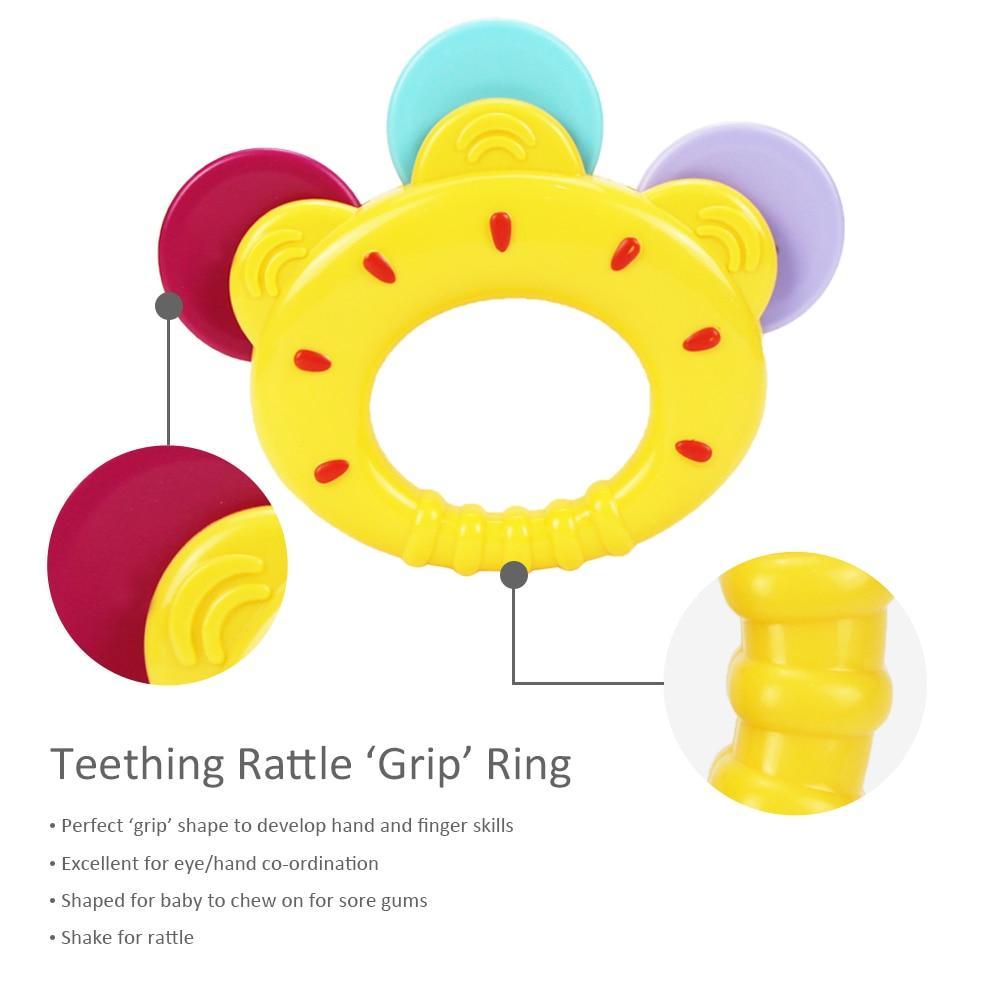 Baby Rattles Teether Shaker Grab and Spin Rattle Musical Toy Set Early Educational Toys For Baby Stevvex