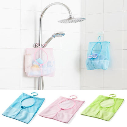 Bathroom Multifunctional Hanging Storage Mesh Bags Eco-Friendly Mesh Bath Toys Baskets For Bathroom For Storage Items Stevvex
