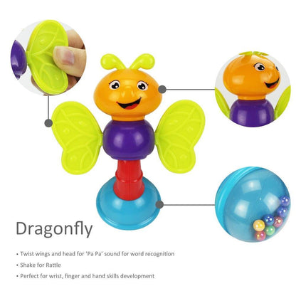 Baby Rattles Teether Shaker Grab and Spin Rattle Musical Toy Set Early Educational Toys For Baby Stevvex