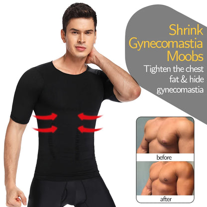 1/2 PCS Men Body Shaper T-Shirt Slimming Shapewear Corrective Posture Belly Control Compression Man Modeling Underwear Corset NovaCart