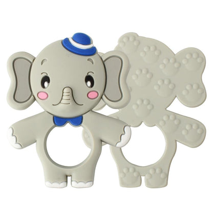 2pcs Cartoon Baby Teether Animal Silicone Teether Raccoon Elephant Koala Giraffe  Baby Teething Toys Accessories Perfect Toy For Kids Stevvex