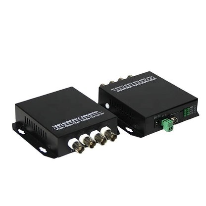 Fiber Optic Video Converter CCTV SM Single Fiber 4 Channel RS485 Return Data NovaCart