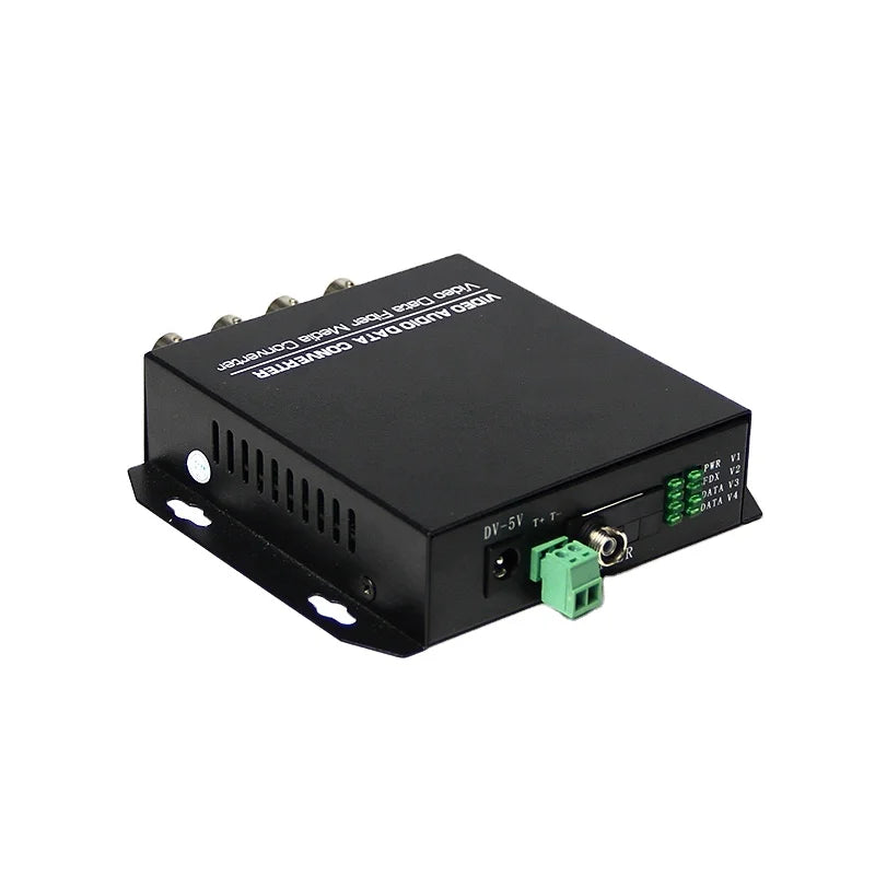 Fiber Optic Video Converter CCTV SM Single Fiber 4 Channel RS485 Return Data NovaCart