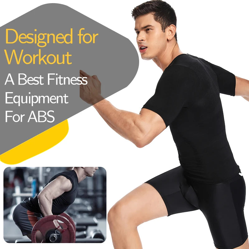 Men's Slimming Body Shapewear Posture Vest Tummy Abdomen Corrector Compression Body Modeling Fat Burner Chest Tummy Shirt Corset NovaCart