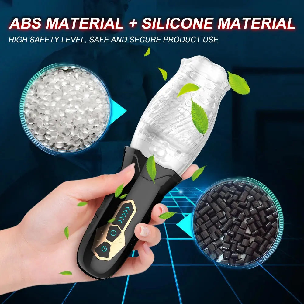 Experience Ultimate Pleasure with the GAWK 3000 Powerful Male Masturbator Cup - Rotating and Vibrating for Enhanced Endurance