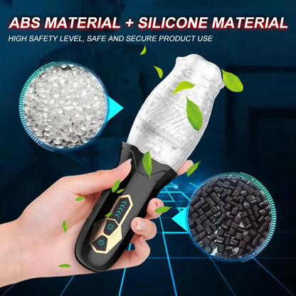 Experience Ultimate Pleasure with the GAWK 3000 Powerful Male Masturbator Cup - Rotating and Vibrating for Enhanced Endurance