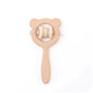 Wooden Teether Hedgehog Crochet Beads Wood Crafts Ring Engraved Bead Baby Teether Wooden Toys For Kids Rattle Stevvex