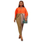 Hot Selling V-neck Bat Sleeve Printed Pleated Dress Stretch Fabric Dresses