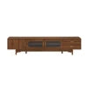 Modern Entertainment Center | 78" TV Stand for 85" TVs | 2 Drawers | Solid Wood Legs | Cable Management NovaCart