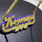 Customized Double Gold-plated Custom Name Necklace Custom Acrylic Pendant Necklace