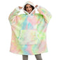 Oversized Hoodie Sweatshirt Women Tie Dye Hoodies Fleece Giant Wearable Blanket