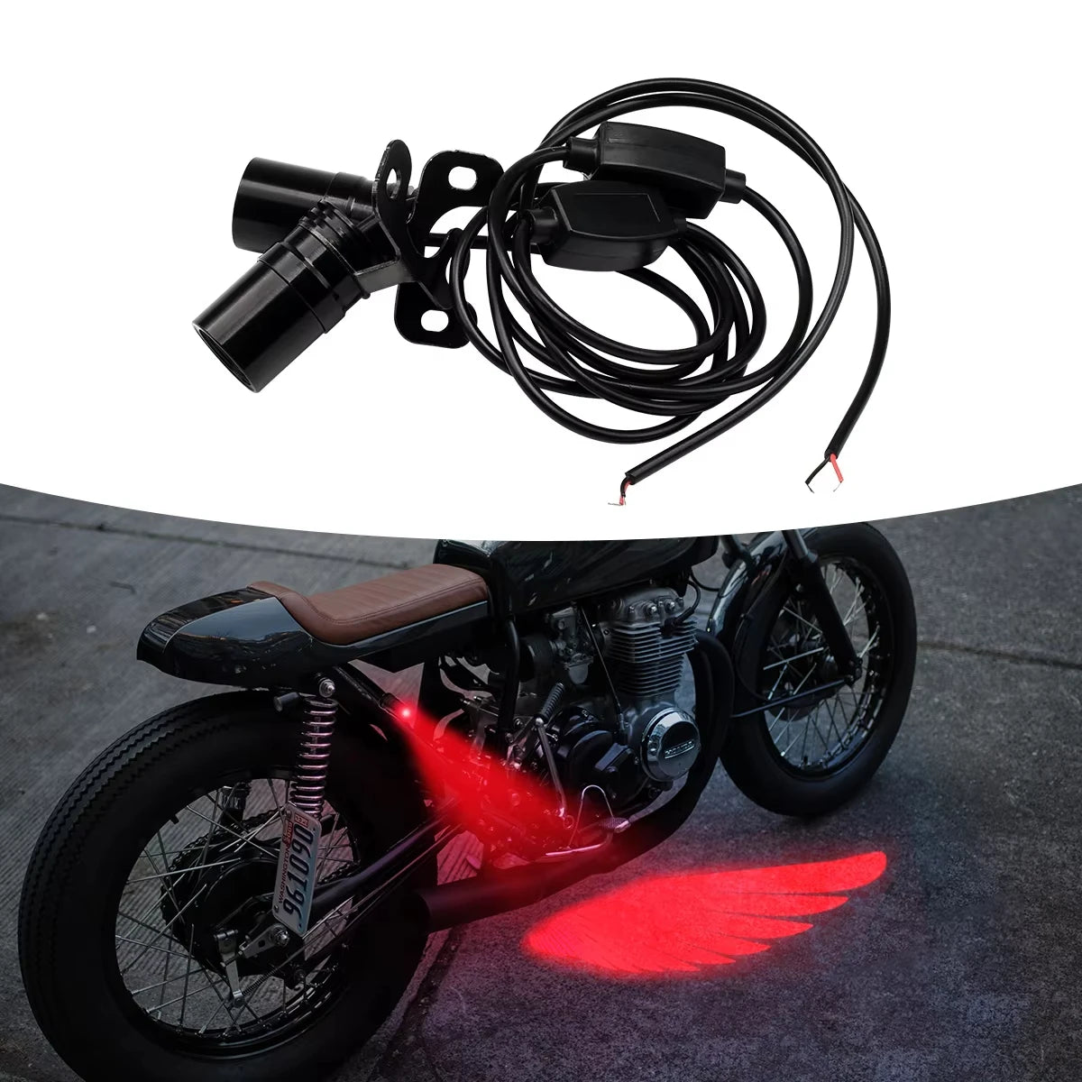 2Pcs Motorcycle Angel Wings Laser Lights 9-36V Universal Modified LED Decorative Welcome Wing Ambient Projection Light NovaCart