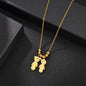 Personalized Boy Girl Kids Pendant Necklace Women Child Engraved Name Date Family Jewelry