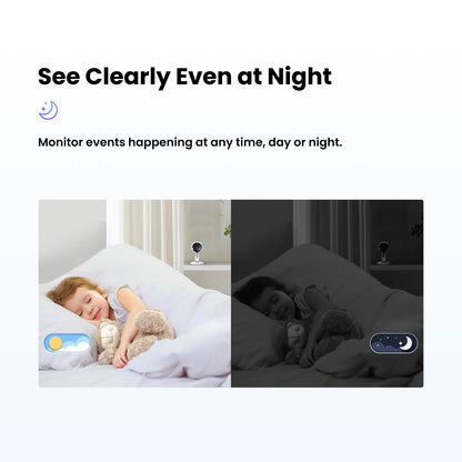 3MP Wireless Smart AI Home Security Camera – Two-Way Audio, Motion Detection, Night Vision