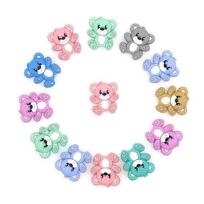 Mini Bear Silicone Beads Baby Dummy Cartoon Pacifier Toy Accessories For Kids And Babies Stevvex