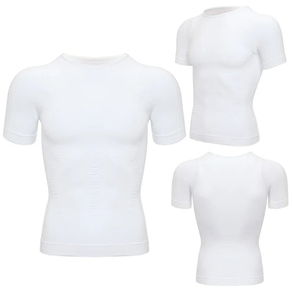 Men's Slimming Body Shapewear Posture Vest Tummy Abdomen Corrector Compression Body Modeling Fat Burner Chest Tummy Shirt Corset NovaCart