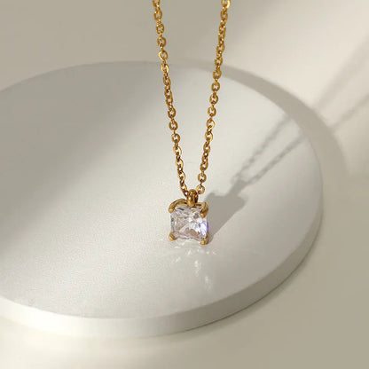 Colorful Cubic Zirconia Pendant Necklace LUNAR VINES
