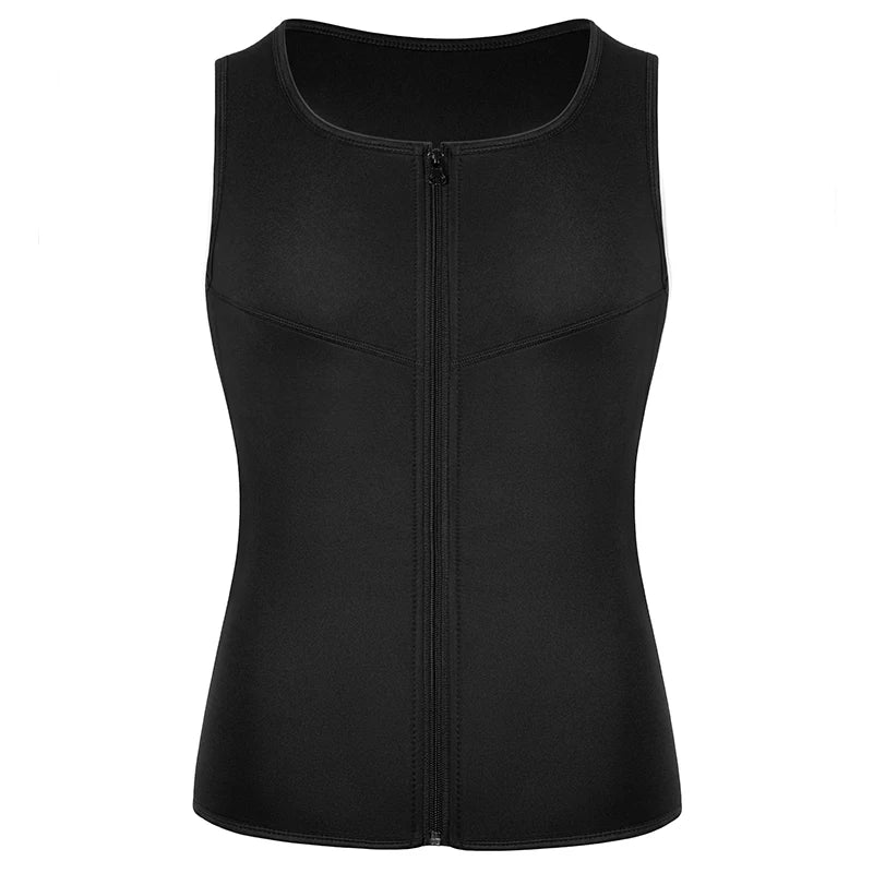 Neoprene Men's Shapers Sweat Vest for Men Waist Trainer Vest Adjustable Workout Body Shaper with Double Zipper for Sauna Suit NovaCart