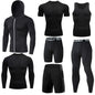 Compression 7 Pieces Sets High Quality Men Quick Dry  Polyester Sports Track Suit Training Sportswear Sports Suit NovaCart