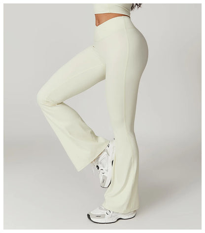 NO MOQ Blank Eco Friendly Flare Recycled Fabric Sustainable Legging Yoga Flared Pants Women NovaCart