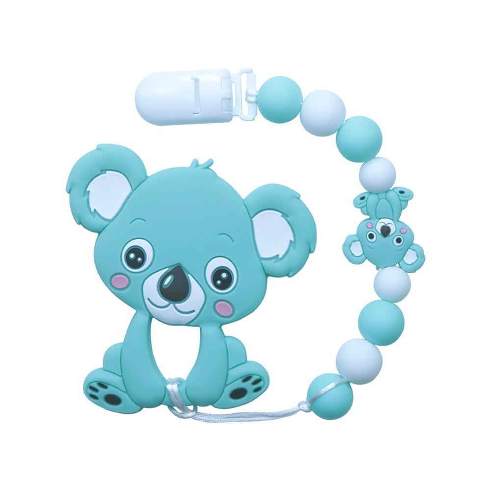 Baby Teething Lovely Koala Owl Horse Cookies Baby Teether Molar Toy Gift Raccoon Food Grade Silicone Beads For Kids and Baby Stevvex