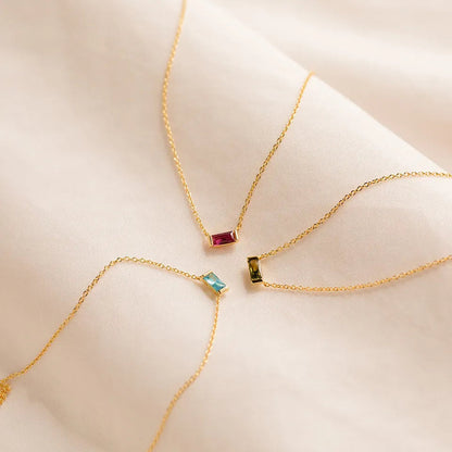 Birthstone Charm Necklace LUNAR VINES