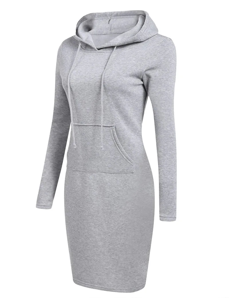 Ladies Dress Autumn Women Hooded Dresses Hoodies Women Sweatshirts Women Hoodies Dress Tops Ladies Clothing NovaCart