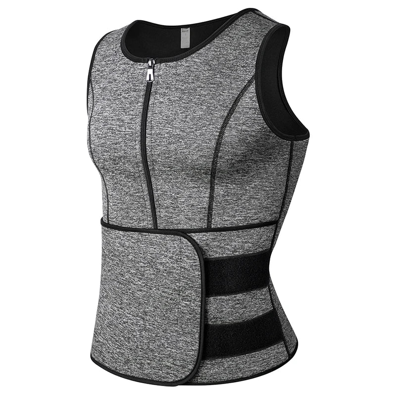 Neoprene Men's Shapers Sweat Vest for Men Waist Trainer Vest Adjustable Workout Body Shaper with Double Zipper for Sauna Suit NovaCart