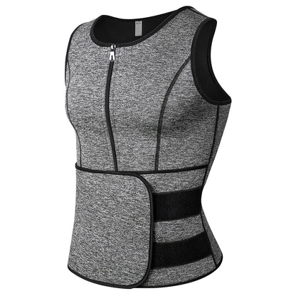 Neoprene Men's Shapers Sweat Vest for Men Waist Trainer Vest Adjustable Workout Body Shaper with Double Zipper for Sauna Suit NovaCart