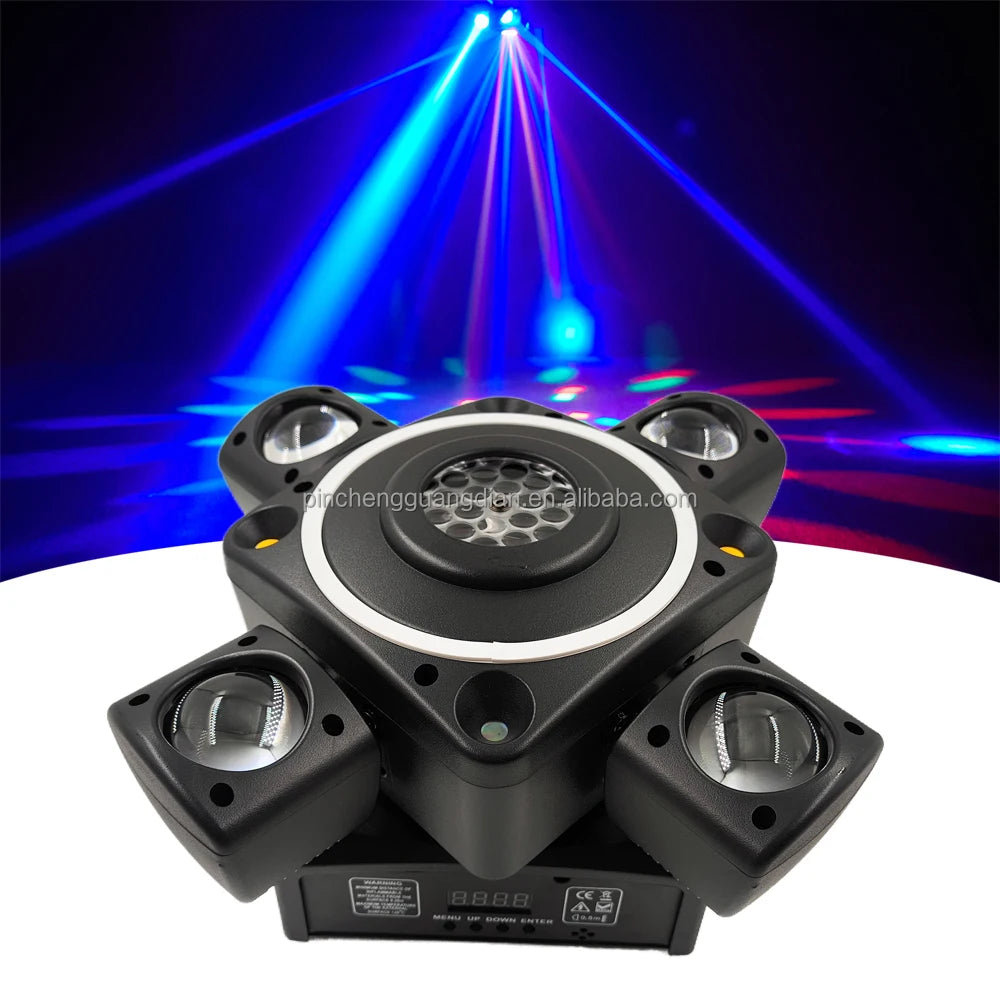 Ultra Affordable Mini 90W 4 Arms Beam Kaleidoscope Halo Strobe Laser 5In1 Dmx Moving Head Disco Effect Light NovaCart