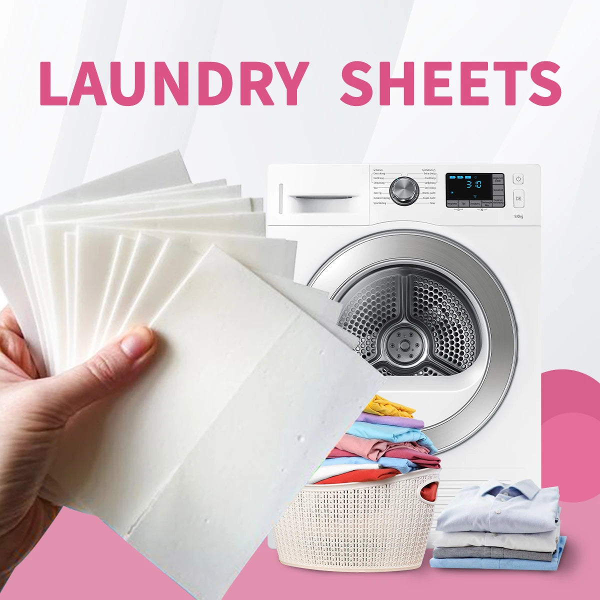 Plant Enzymes Formula Laundry Detergent Sheets Plastic Free Fresh Active Agent Hypoallergenic Laundry Strips NovaCart
