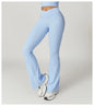 NO MOQ Blank Eco Friendly Flare Recycled Fabric Sustainable Legging Yoga Flared Pants Women NovaCart