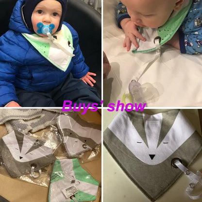 Saliva Towel Baberos Bebes Baby Bibs & Anti-drop Rope Super Absorbent Infant Cotton Bandana Dribble Bib Scarf Newborn Feeding