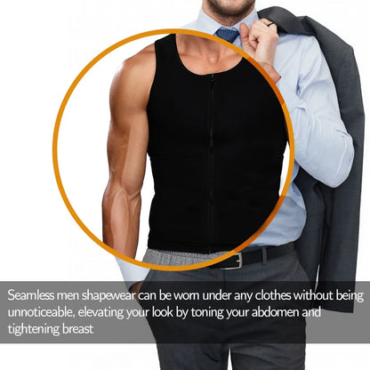 Neoprene Men's Shapers Sweat Vest for Men Waist Trainer Vest Adjustable Workout Body Shaper with Double Zipper for Sauna Suit NovaCart