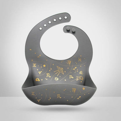 Luxury Modern Bibs Waterproof Soft Silicone Kids Girl Boy Adjustable Children Bib Cute Cartoon Print Baby Feeding Stuff For Kids Stevvex