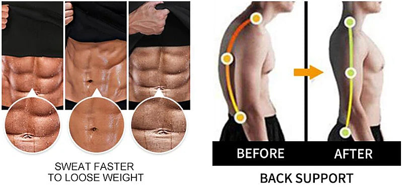 Neoprene Men's Shapers Sweat Vest for Men Waist Trainer Vest Adjustable Workout Body Shaper with Double Zipper for Sauna Suit NovaCart