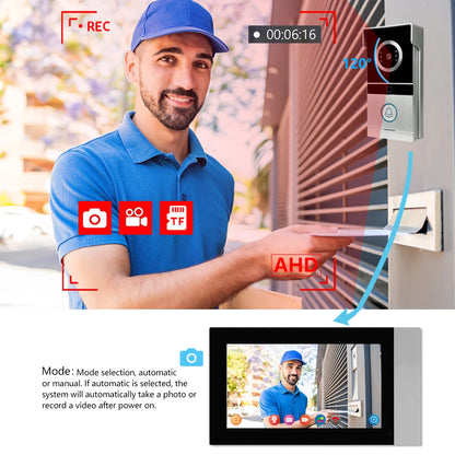 Waterproof Door Call Video Panel 7inch Ahd Screen Doorbell 4 Wire Wired Gate Intercom Systems With Camera Tuya Video Intercom NovaCart